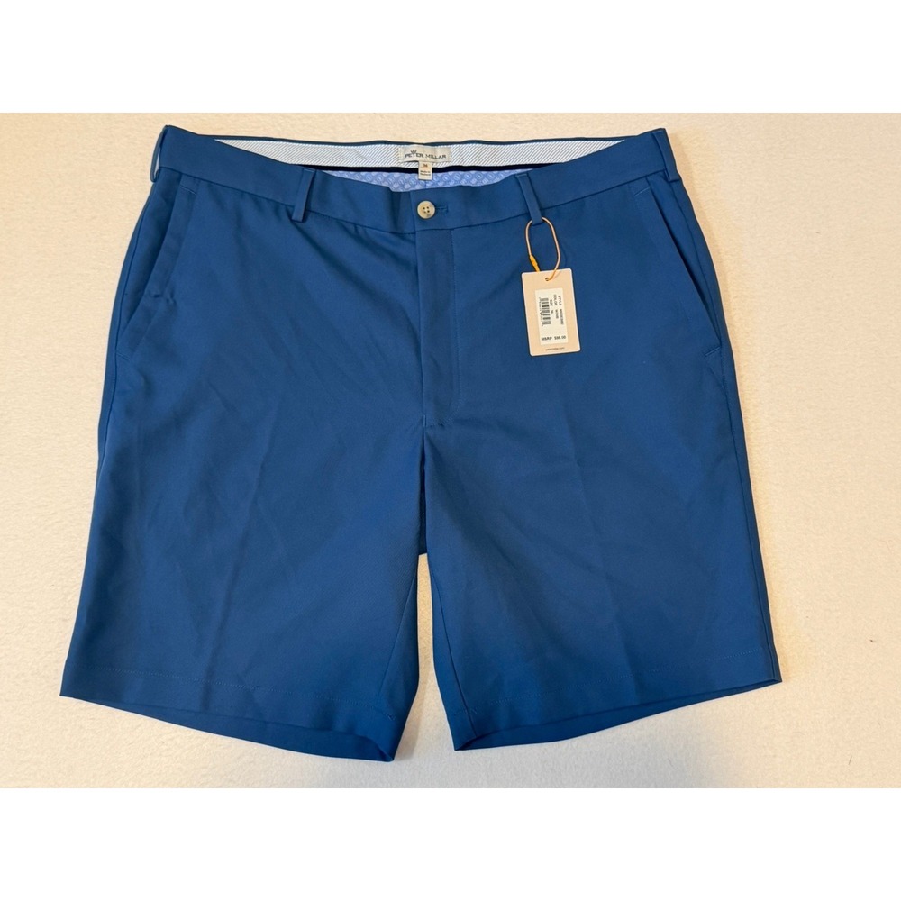 PETER MILLAR Salem Performance Shorts Blue Lightweight Men's Size 36W X 9L NWT